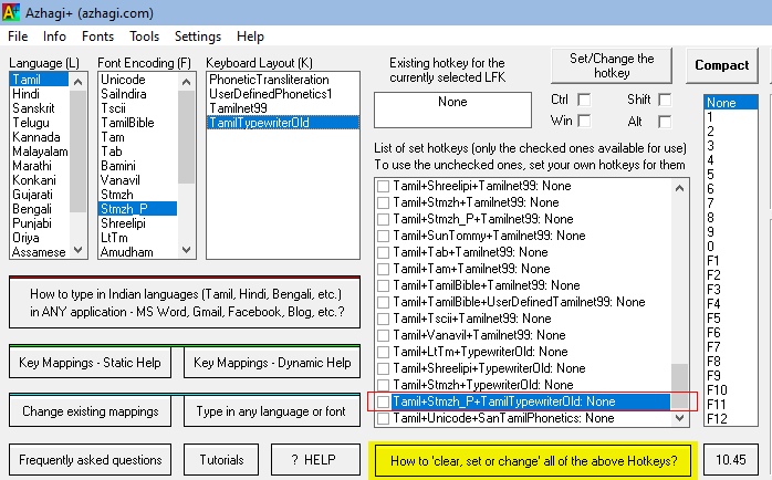How to type in Tamil in STMZH font in Photoshop-cs-cc, etc. in 'Tamil Typewriter' mode?